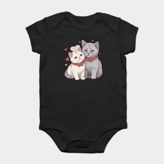 British Shorthair Cat Baby Bodysuit by animegirlnft